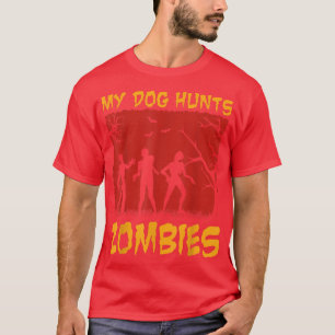 Mina Hund hemorts zoombies Halloween hund och zomb T Shirt