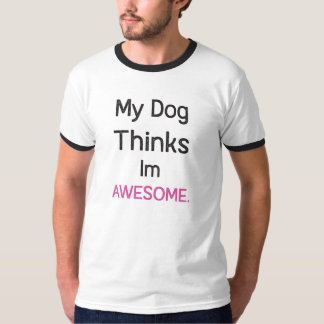Mina Hund tänker på Im Fantastisk, rolig hund Papp T Shirt