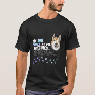 Mina Hund vid mig ibland roligt sarcasm Hund Lov T Shirt