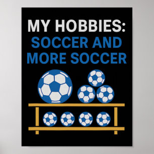 Mina intressen Fotboll Och Mer Fotbollsfan Design Poster