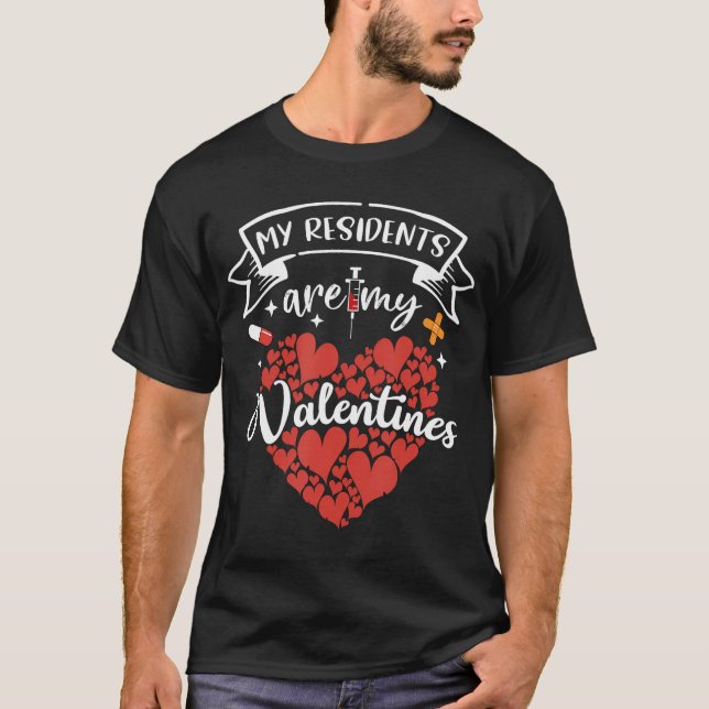 Mina invånare är min Valentines day - Nurse Doktor T Shirt (Framsida)