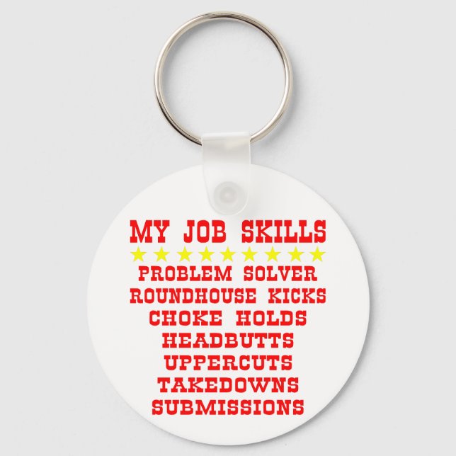 Mina jobbfärdigheter; Kicks, Chokes, Submissions Nyckelring (Framsida)