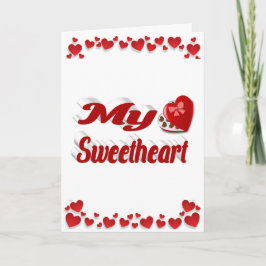 Mina kära Valentines day-röda hjärtan Kort