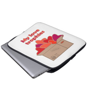 Mina kärlek-troféer i lådan fullt av Valentineser Laptop Fodral