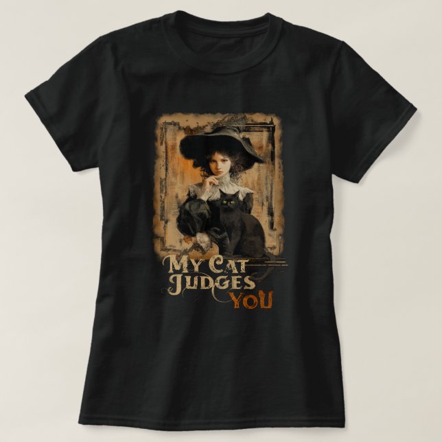 "Mina kattdomare er" Vintage Stil T Shirt (Design framsida)
