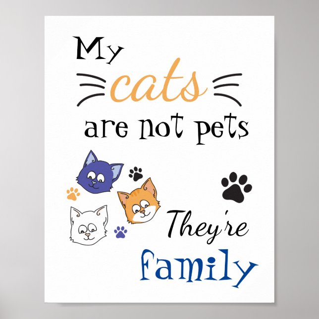 Mina katter är min familj poster (Framsidan)