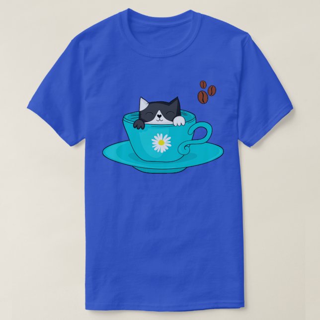 Mina katter kärlek kaffe Mina katter dricker kaffe T Shirt (Design framsida)