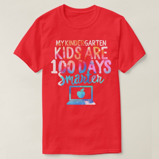 Mina Kindergarten-barn är 100 dagar smartare 100 d T Shirt (Design framsida)