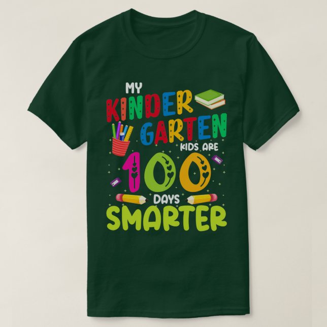 Mina Kindergarten-barn är 100 dagar smartare T Shirt (Design framsida)