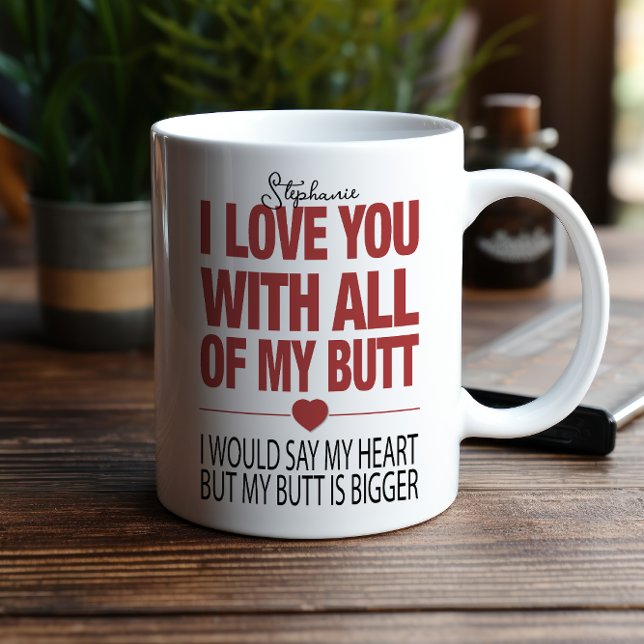 Mina knappfunna Valentineser Typografi Mugg Jumbo Mugg (Skapare uppladdad)