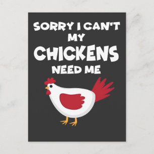 Mina kycklingar behöver mig Kärlek Chickens gåva t Vykort