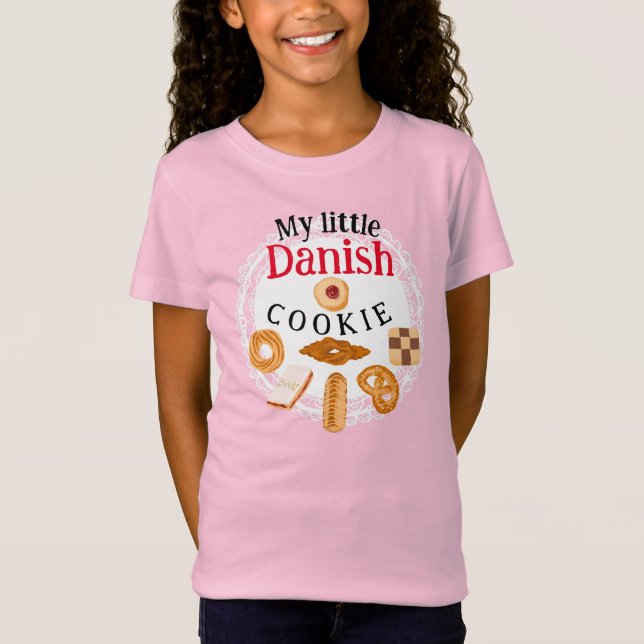 Mina lilla danska COOKIE-flickors T-Shirt (Framsida)