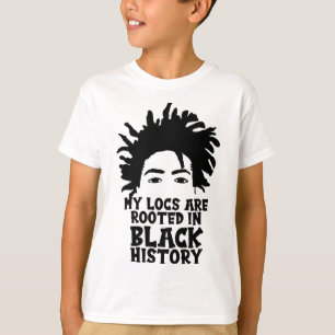 Mina Locs Rotade Svart Historia (månad) Dreadlocks T Shirt