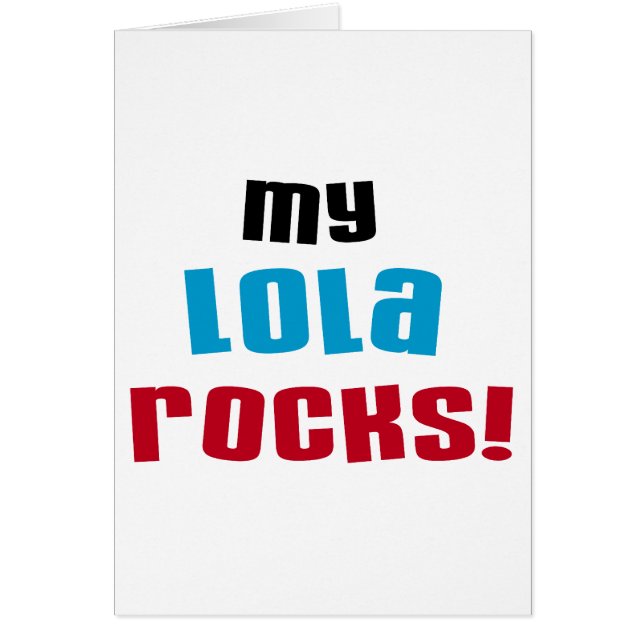 Mina Lola Sten T-shirts och presenter Hälsningskort (Framsidan)