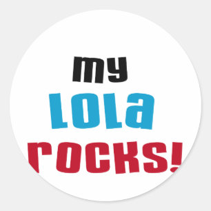 Mina Lola Sten T-shirts och presenter Runt Klistermärke