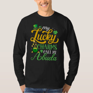 Mina Lucky Charms kallar mig Abuela Lycklig St Pat T Shirt