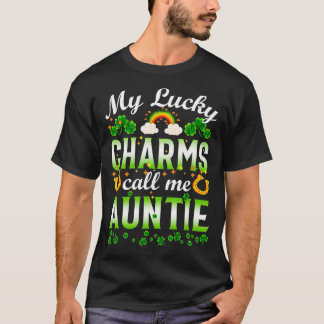 Mina Lucky Charms kallar mig Auntie St patricks da T Shirt