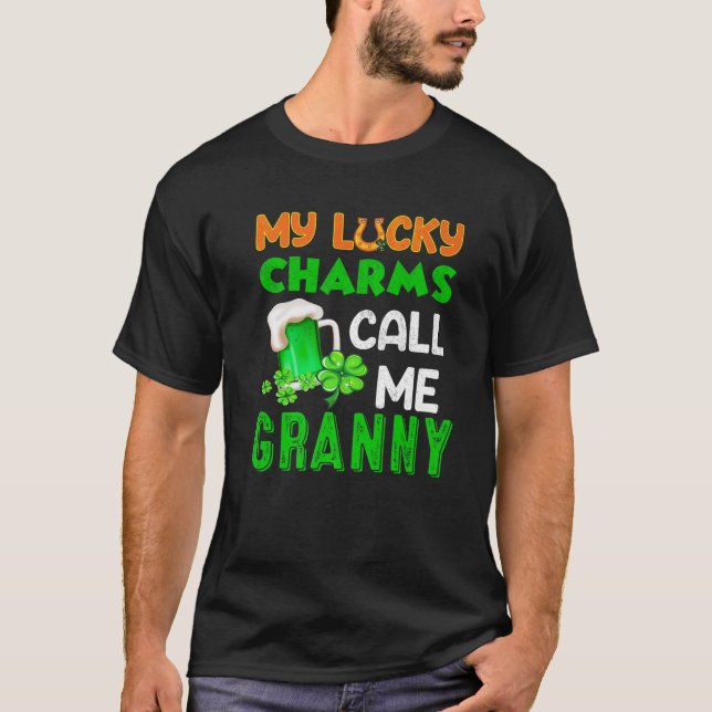 Mina Lucky Charms kallar mig Granny Beer St Pat T Shirt (Framsida)