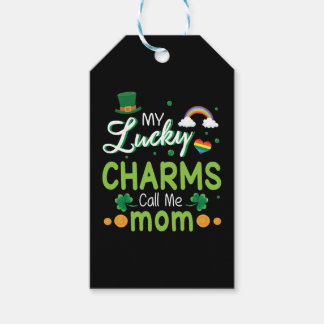 Mina Lucky Charms kallar mig Mamma Lycklig Saint p Presentetikett
