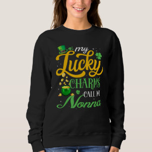 Mina Lucky Charms kallar mig Nonna Lycklig St Patr T Shirt