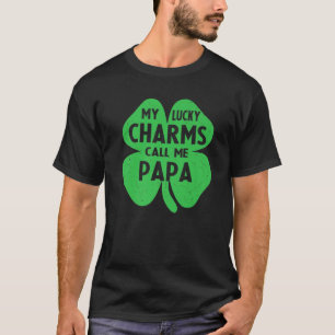 Mina Lucky Charms kallar mig Pappa Funny St patric T Shirt