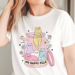 Mina Lycklig Pills Cute Cats T Shirt