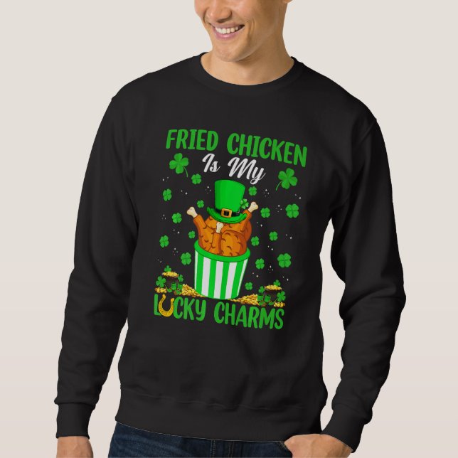Mina lyckliga Charms St Patrick Lång Ärmad Tröja (Framsida)