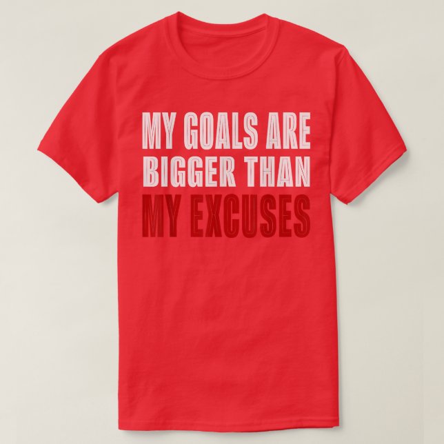 Mina mål är större än min fråga om presentationsmo t shirt (Design framsida)