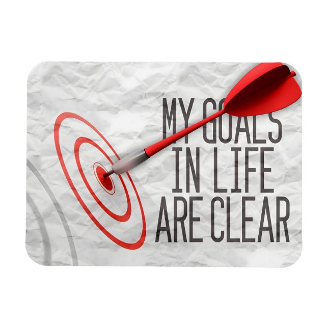 "Mina mål är tydliga" Motiveringsbekräftelse Flexi Magnet (Horisontell)