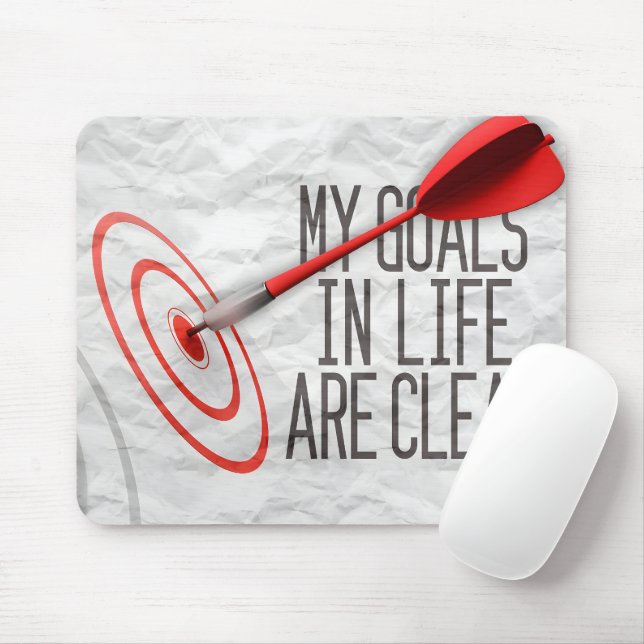 "Mina mål är tydliga" Motiveringsbekräftelse Musmatta (Med mus)