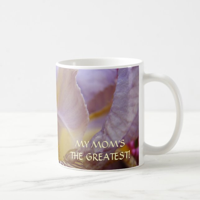 MINA MAMMA är den STÖRSTA Kaffe Mugg Iris Blommor (Höger)