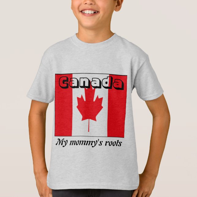 Mina mamma rotcanada-barn t-shirts (Framsida)