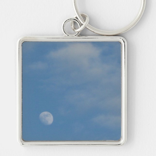 Mina Måne-dagar - stor Premium Square-Nyckelring Fyrkantig Silverfärgad Nyckelring (Framsidan)