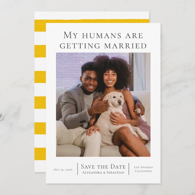 Mina människor är Gifta sig Bröllop Personlig Spara Datumet (Fram/baksida)