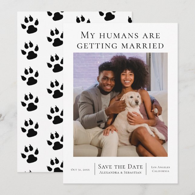 Mina människor är Gifta sig Bröllop Personlig Spara Datumet (Fram/baksida)