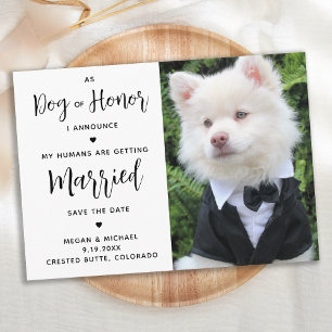 Mina människor är Gifta sig - Hund Bröllop Spara Datumet