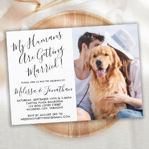 Mina människor är Gifta sig Modern Pet Photo Inbjudningar