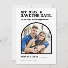Mina människor Gifta sig Hund Bröllop Spara Datumet