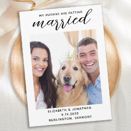 Mina människor Gifta sig Hund Bröllop Spara Datumet