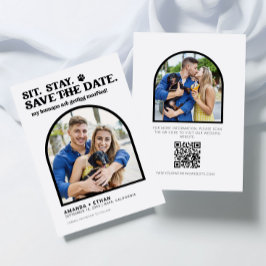 Mina människor Gifta sig Hund Bröllop Spara Datumet