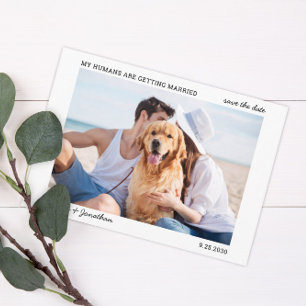 Mina människor Gifta sig Pet Bröllop Photo Spara Datumet