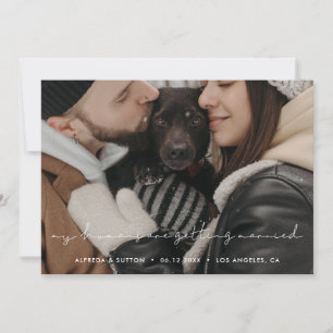 Mina människor gifta sig Pet Photo Meddelande