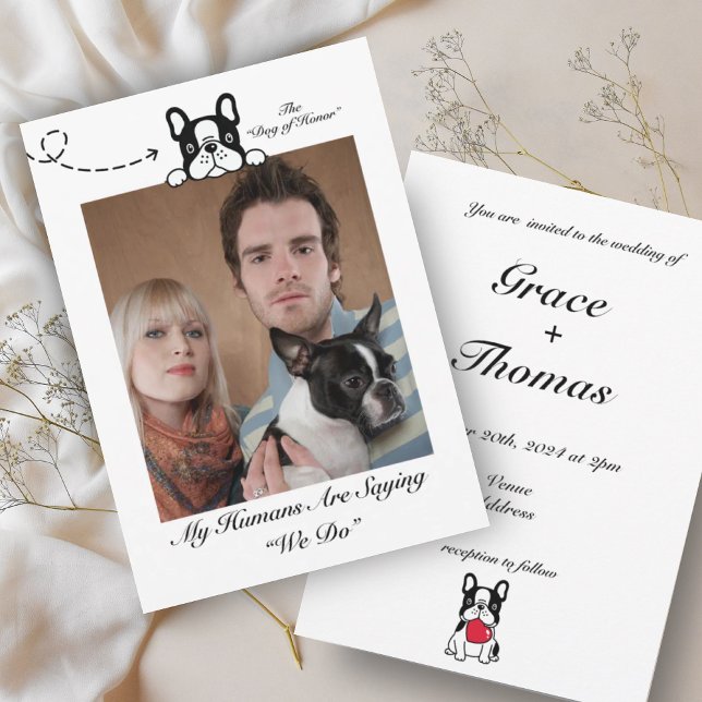 Mina människor säger att vi gör Hund Photo Inbjudningar (Skapare uppladdad)