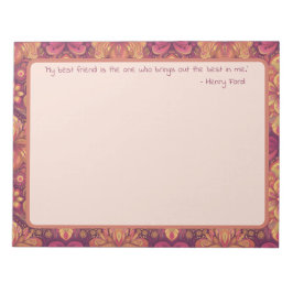 Mina meddelanden om bästa vän, Blommigt[ad] Anteckningsblock