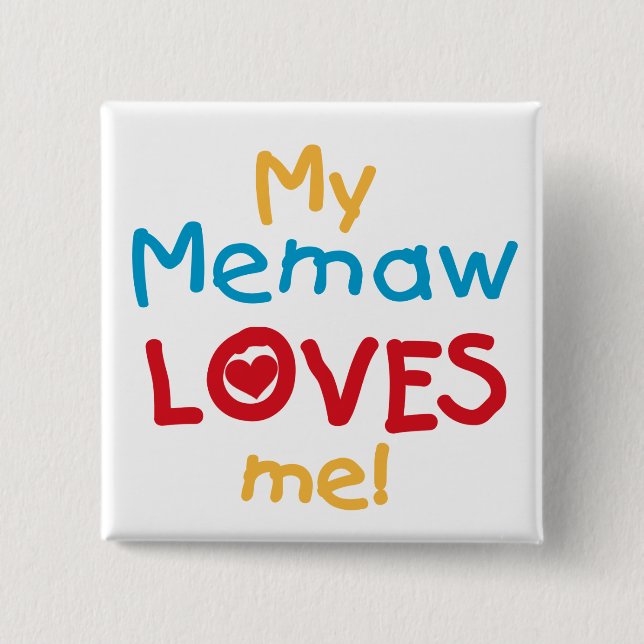 Mina Memaw Kärlek Me T-shirts och presenter Knapp (Framsida)