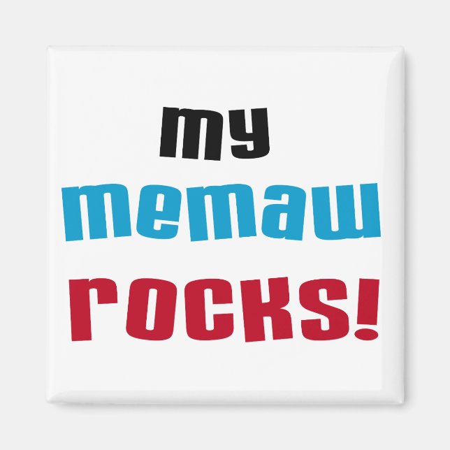 Mina Memaw Sten T-shirts och presenter Magnet (Framsidan)