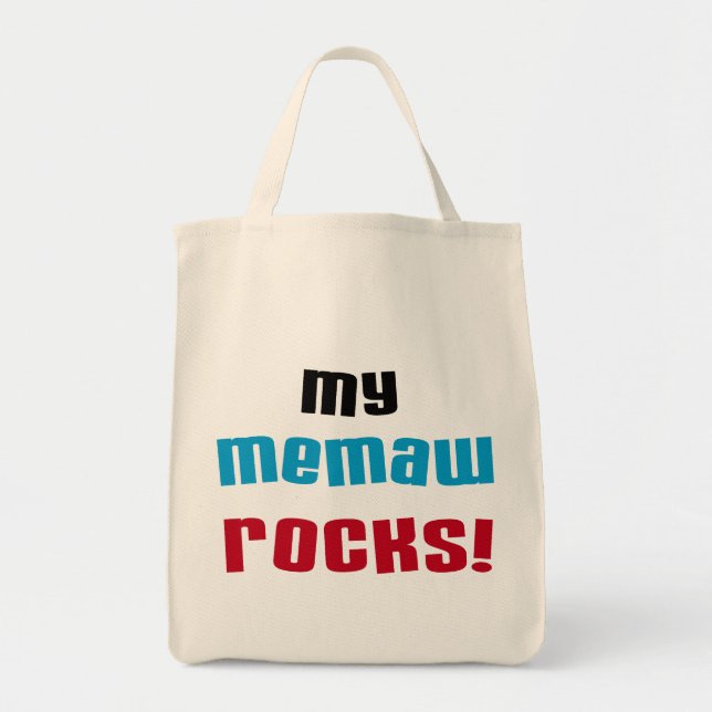 Mina Memaw Sten T-shirts och presenter Tygkasse (Framsidan)