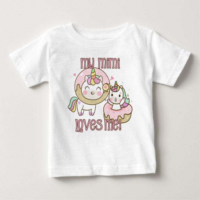 Mina Mimi Kärlek Me Unicorns T Shirt (Framsida)