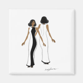 Mina Mode Art - Kvadratisk magnet