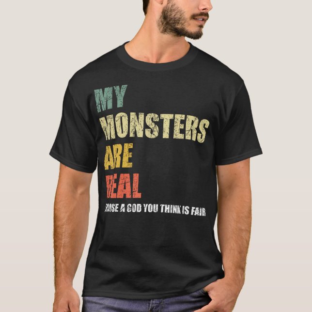 Mina monster är riktiga t shirt (Framsida)